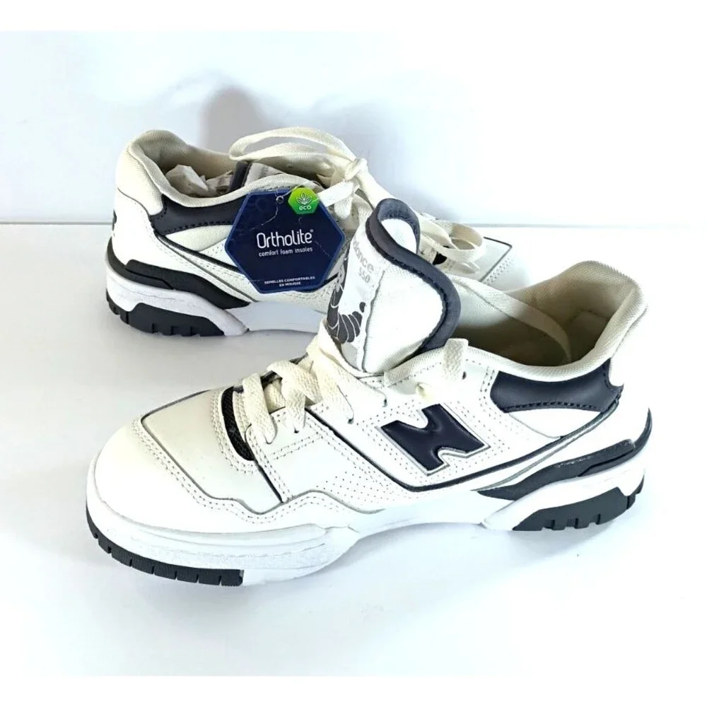 New Balance 550 Sea Salt Magnet BBW550BH Women 6.5 Wide NWT Leather Sneakers